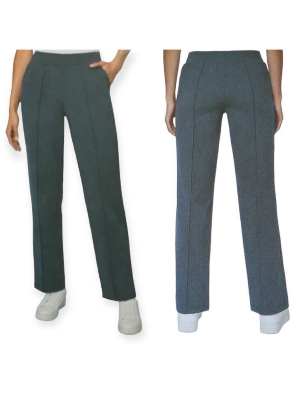 Mondetta Pants Performance Luxury Pintuck Straight Leg Size XL Gray Outdoor Golf
